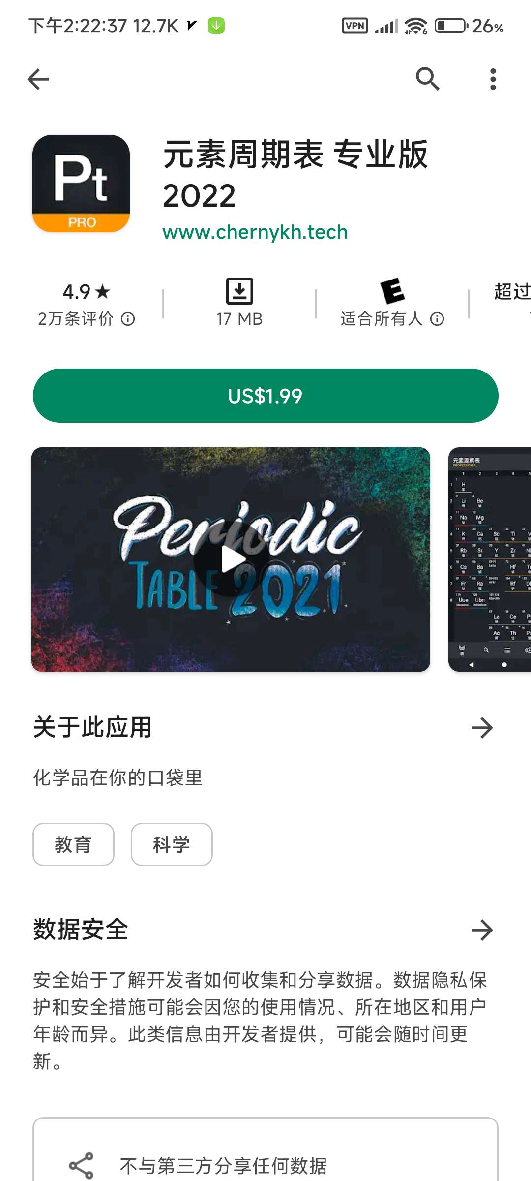 元素周期表专业版2022